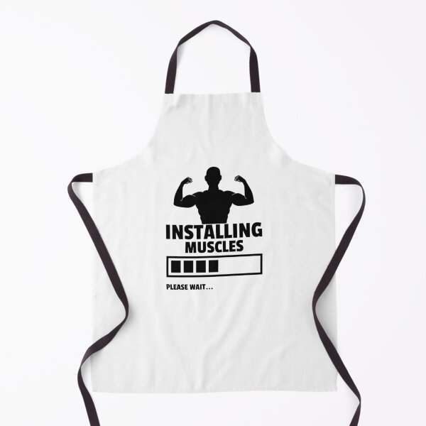 Item preview, Installing Muscles Please Wait Black - Funny Gym designed and sold by GymWearDepot.