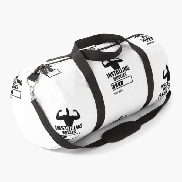 Item preview, Installing Muscles Please Wait Black - Funny Gym designed and sold by GymWearDepot.