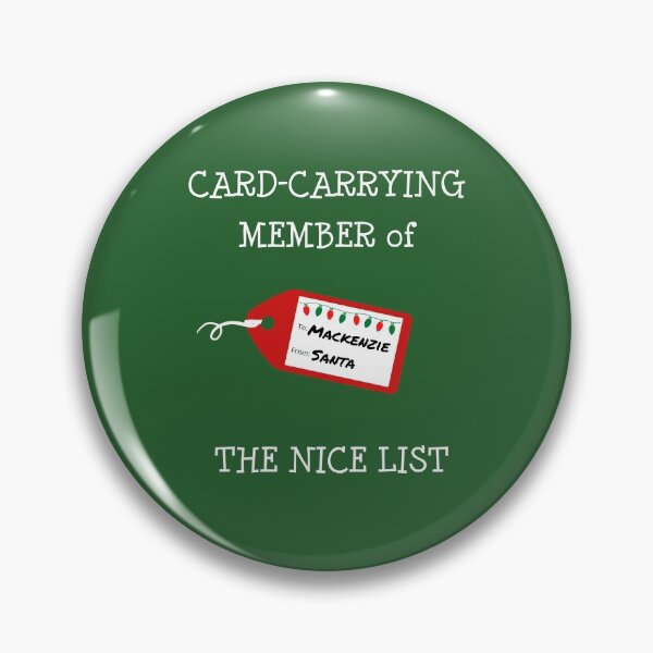 Artikelvorschau, MACKENZIE -Card-Carrying Member of The Nice List entworfen und verkauft von IzzyDee-Designs.