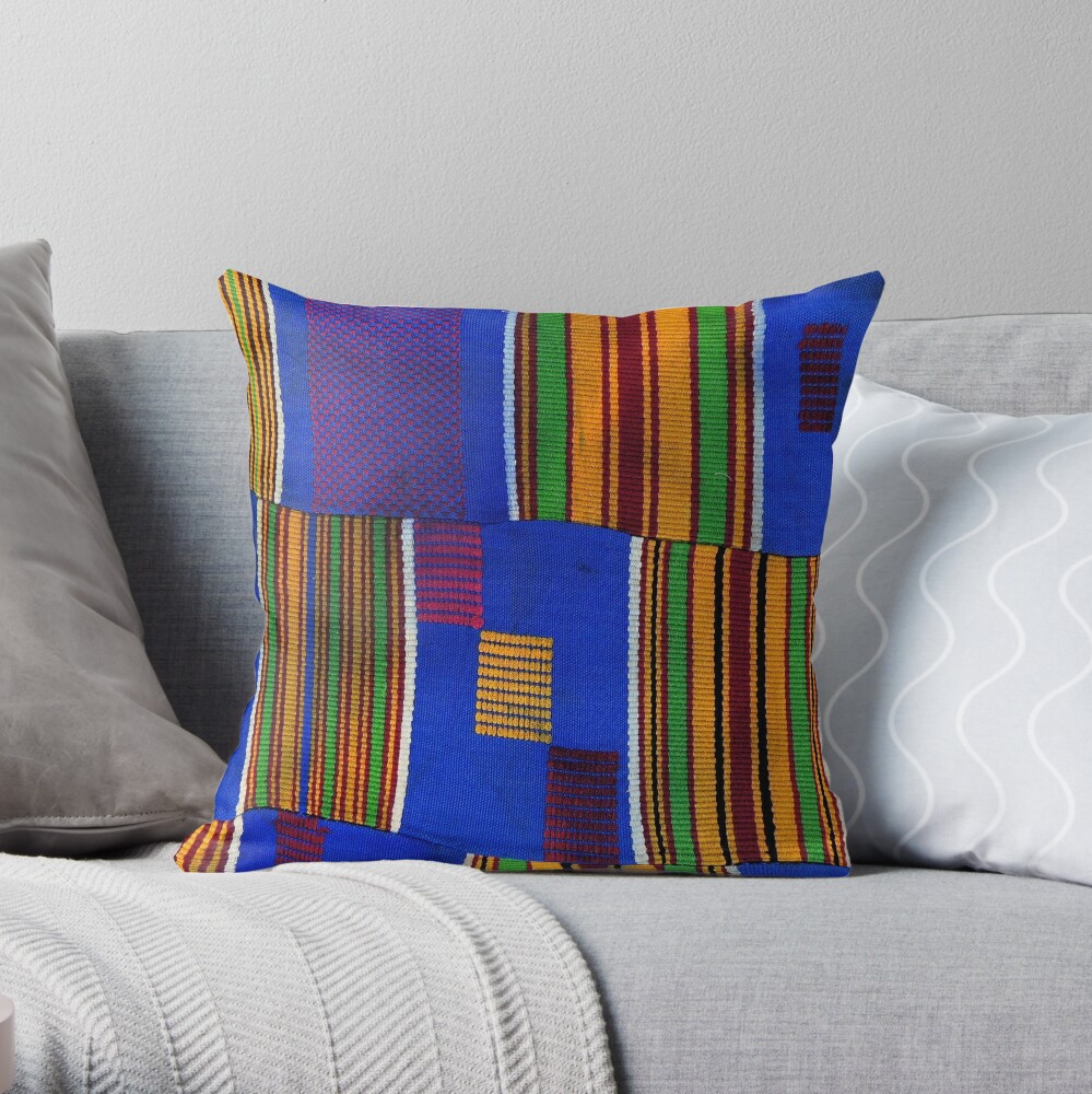 "Kente Cloth Ghana West African Print" Throw Pillow for Sale by bragova