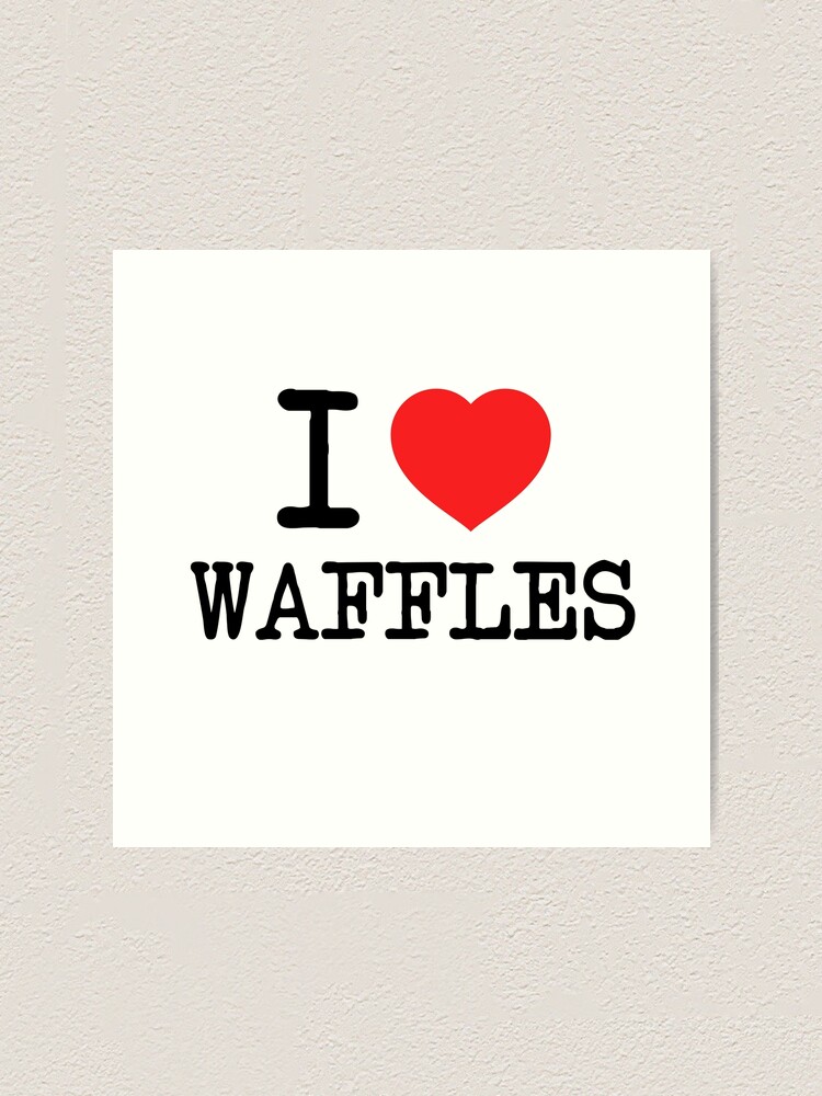 Waffle Heart I Love Waffles Waffle Graphic T-Shirt (Dark)
