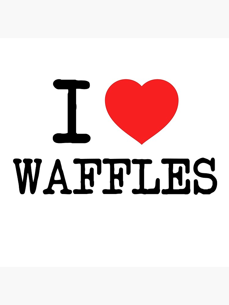 Waffle Heart I Love Waffles Waffle Graphic T-Shirt (Dark)