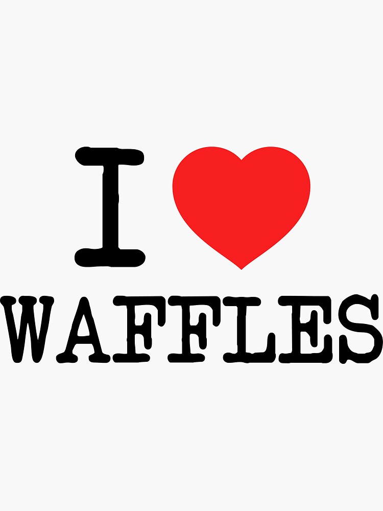Waffle Heart I Love Waffles Waffle Graphic T-Shirt (Dark)