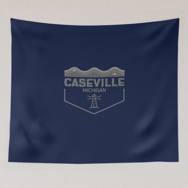 Item preview, Caseville Michigan Lighthouse Wave Design designed and sold by Eleven-K.