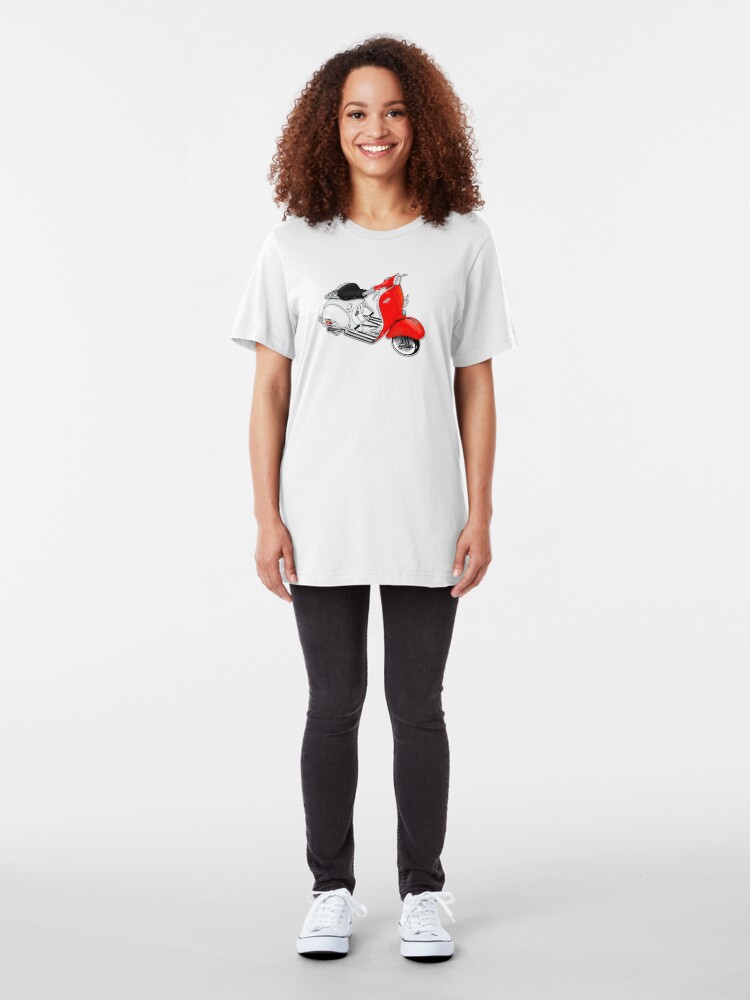 Alternate view of Scooter T-shirts Art: 1960 Allstate Scooter Design Slim Fit T-Shirt