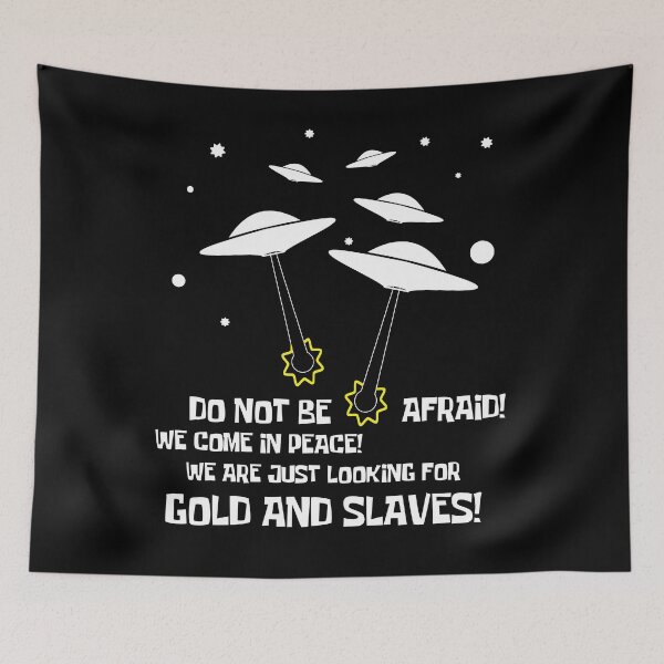 Item preview, UAP / UFO Sighting - Peaceful Aliens Seeking Slaves and Gold designed and sold by the-other-joe.