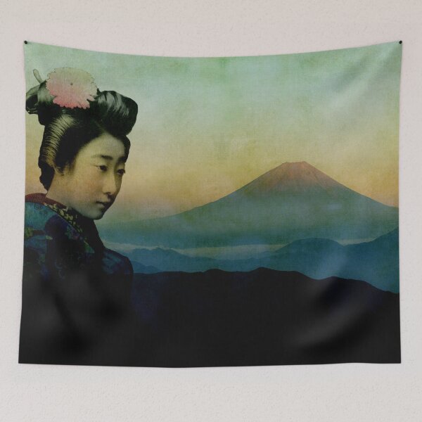 Item preview, Japanese Vintage Art (Woman And Mount Fuji) designed and sold by Pendy777.