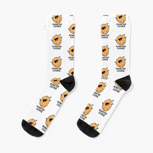 Monster Cookie Cute Food Pun Socks