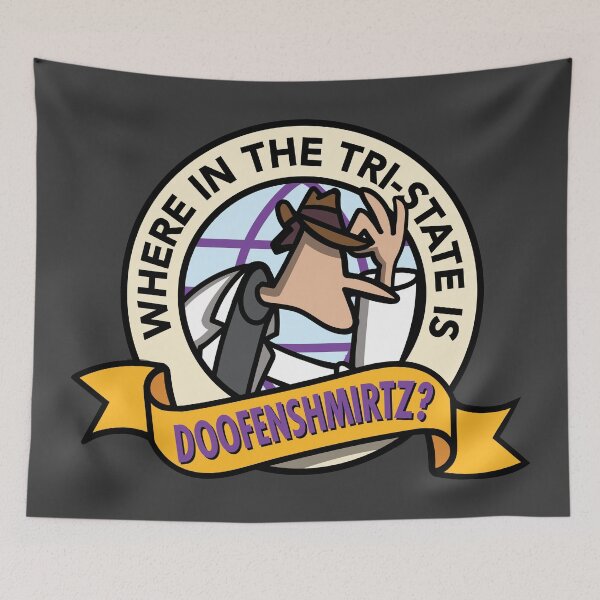Item preview, Where in the Tri-State is Doofenshmirtz? (Dark) designed and sold by Justin Ellis.