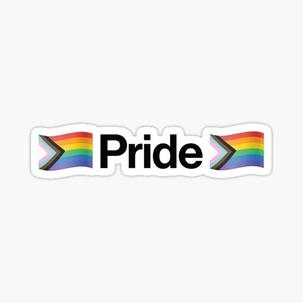 Orgullo de progreso con emoji Pegatina