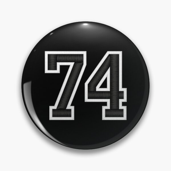 Item preview, 74 Black Jersey Sports Number seventy-four Football 74 designed and sold by elhefe.