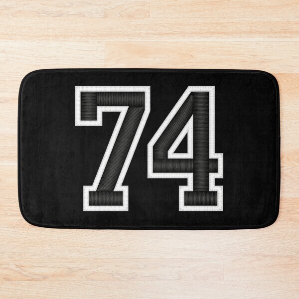 Item preview, 74 Black Jersey Sports Number seventy-four Football 74 designed and sold by elhefe.