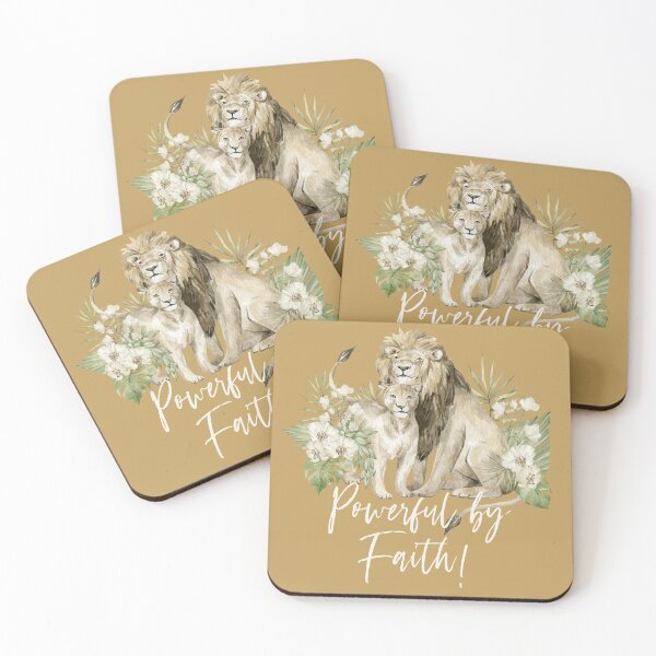 Item preview, POWERFUL BY FAITH! (LION) designed and sold by Paper Bee Gift Shop.