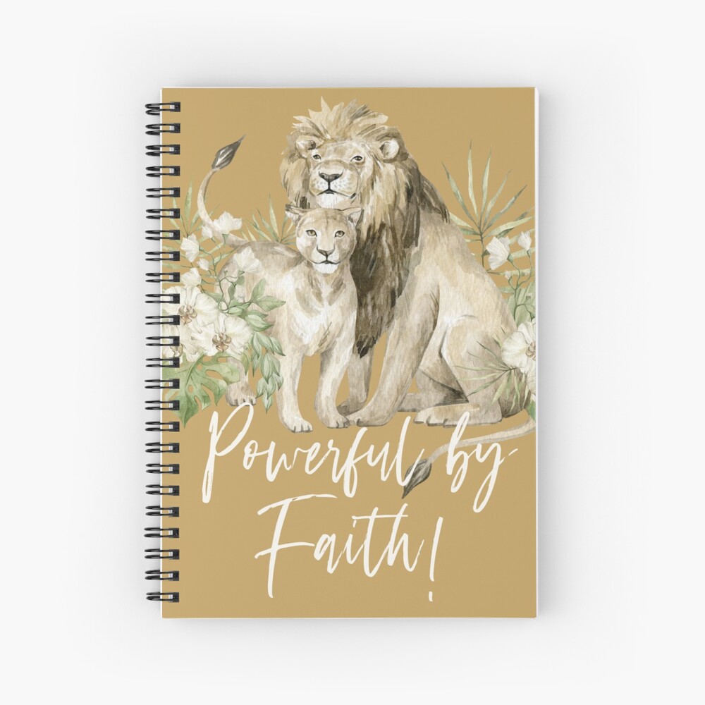 POWERFUL BY FAITH! (LION) Spiral Notebook