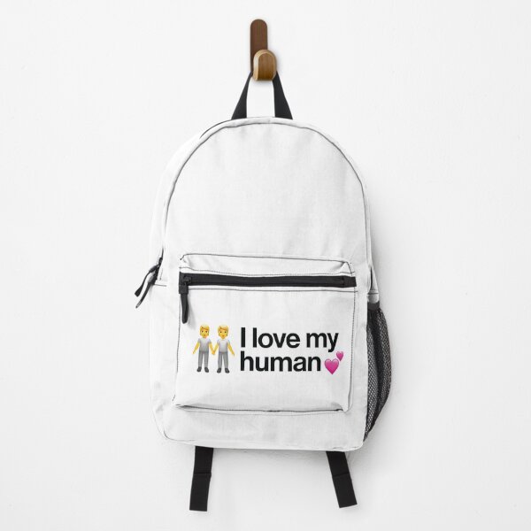 Item preview, I Love My Human - Two People Holding Hands - LGBTQ+ Pride Emoji designed and sold by ImTy.