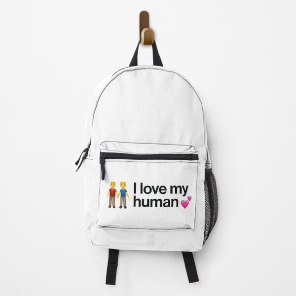 Item preview, I Love My Human - Two Men Holding Hands - LGBTQ+ Pride Emoji designed and sold by ImTy.