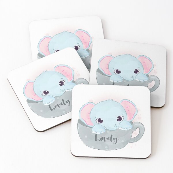 Item preview, Baby Elephant Watercolor Portrait, Cute Baby Elephant Watercolor, Watercolor designed and sold by graphic-genie.