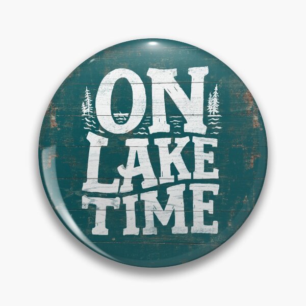 Item preview, On Lake Time Sign, Rustic Lake Sign, Lake House Turquoise Vintage Sign designed and sold by PaulLesser.
