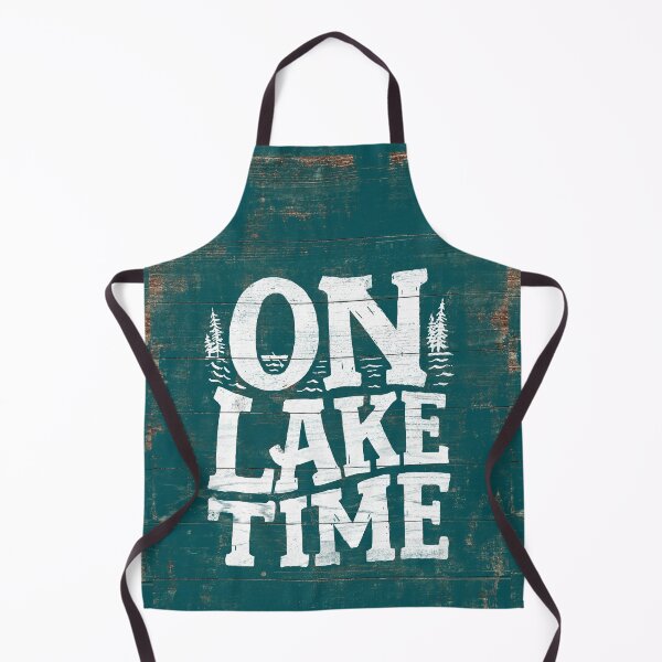 Item preview, On Lake Time Sign, Rustic Lake Sign, Lake House Turquoise Vintage Sign designed and sold by PaulLesser.