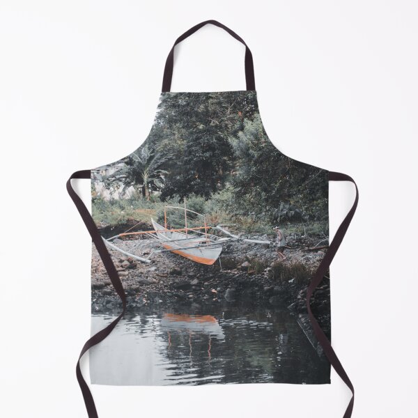 Item preview, Barco Río Cielo despejado Árboles en la foto lateral designed and sold by Eyanosa Native Design.