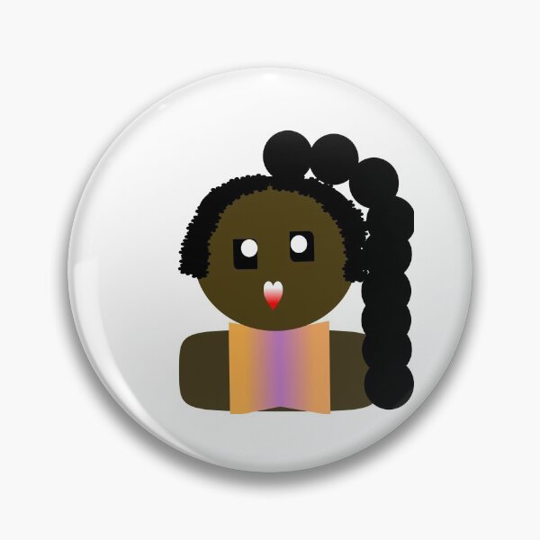 Item preview, CUTE GIRL WITH ONE BUBBLE PONTAIL  designed and sold by RetroPlaceee.