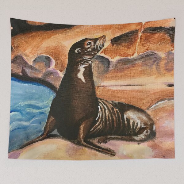 Item preview, Sea Lion Acrylic Painting designed and sold by Lady-Lilac.