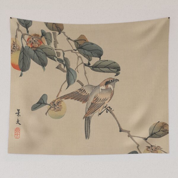 Item preview, Japanese Vintage Art (Bird On Tree Branch) designed and sold by Pendy777.