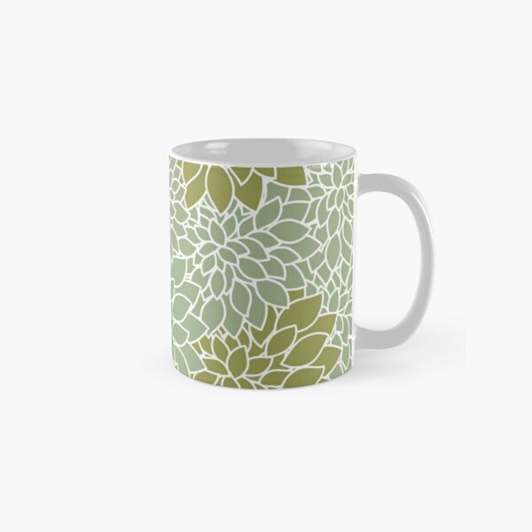 Sage Green Cow Print Aesthetic Pattern Coffee Mug