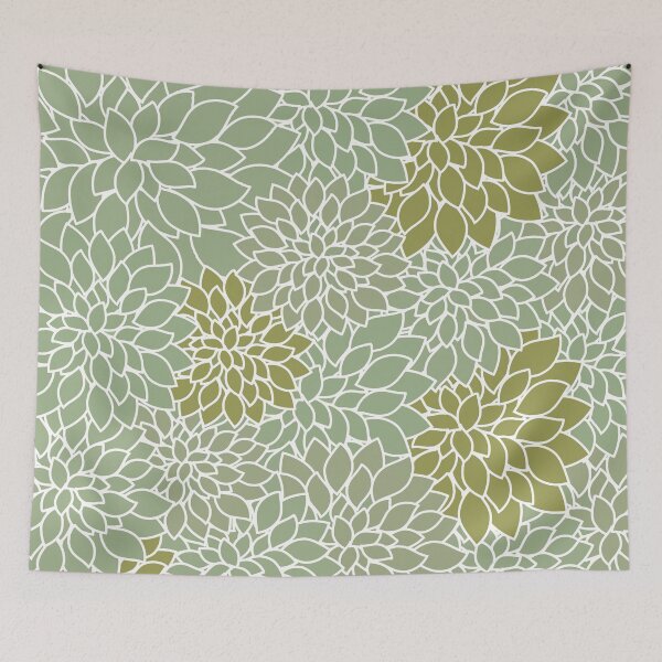 Item preview, Sage Green Aesthetic Floral Pattern designed and sold by LemonCinammon.