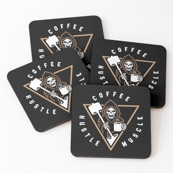 Item preview, Coffee Hustle Muscle Grim Reaper designed and sold by Brogress Project.