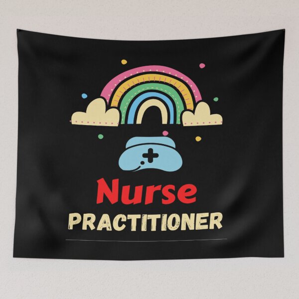 Item preview, Cute Nurse Pediatric Practitioner With Unicorn rainbow designed and sold by chetan786.