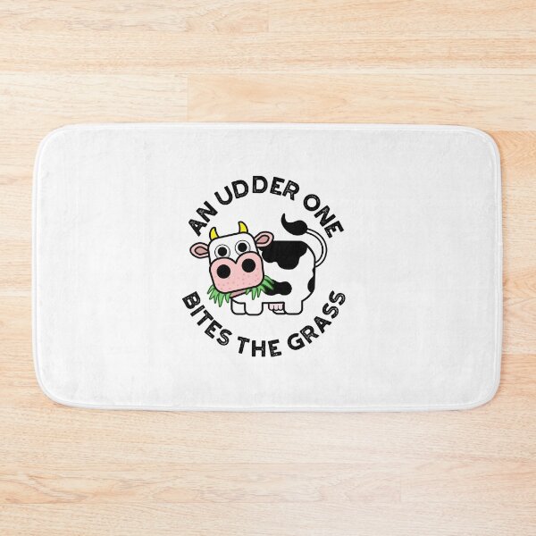 Item preview, An Udder One Bites The Grass Cute Cow Pun designed and sold by punnybone.