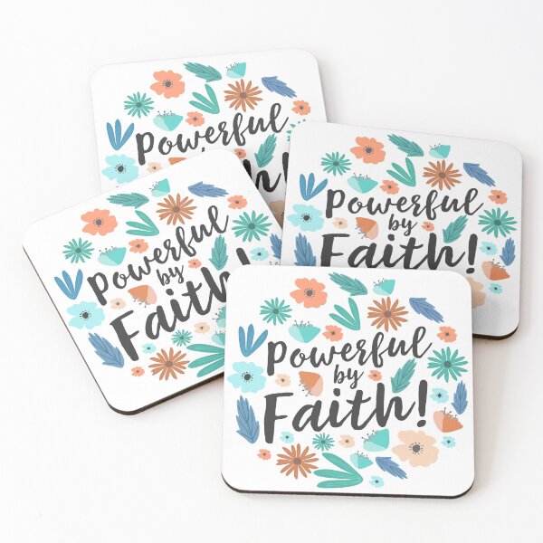 Item preview, POWERFUL BY FAITH! (FLORAL 2) designed and sold by Paper Bee Gift Shop.