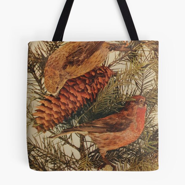 Item preview, Red Crossbills On The Pine Tree designed and sold by laguitan10.