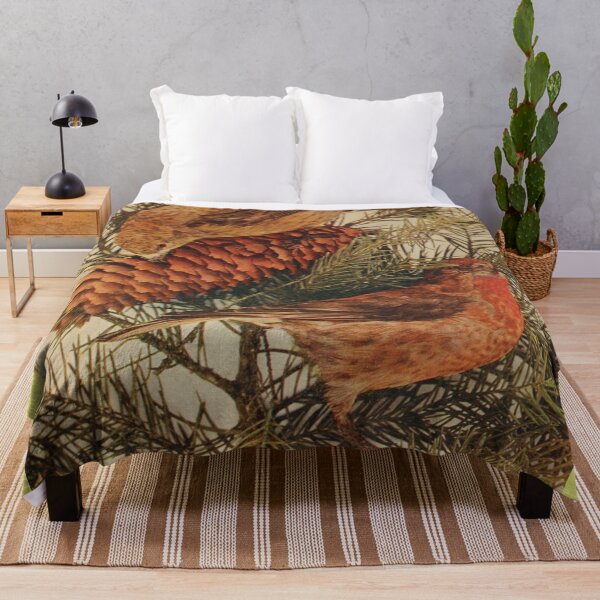 Item preview, Red Crossbills On The Pine Tree designed and sold by laguitan10.