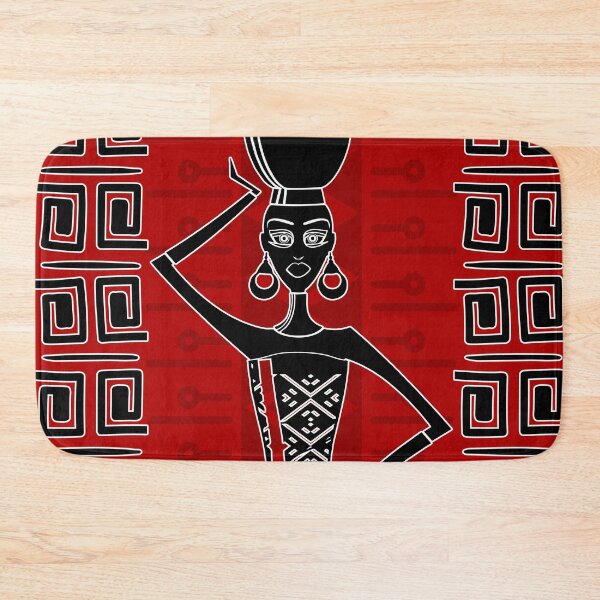 Item preview, African Ethic Ornament Black and red N1 designed and sold by k9printart.