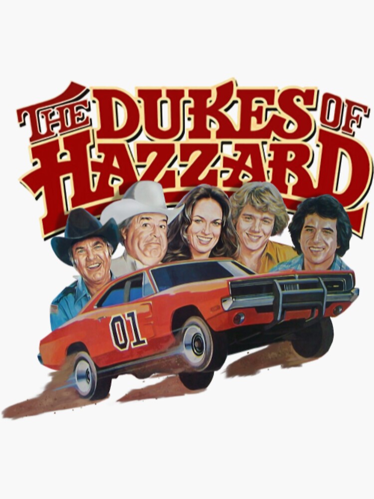 Dukes Of Hazzard T Shirtdukes Of Hazzard And General Lee Sticker For Sale By Honhoo Redbubble 7095