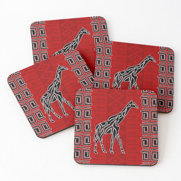 Item preview, African Ethic Ornament Black and red N7 designed and sold by k9printart.