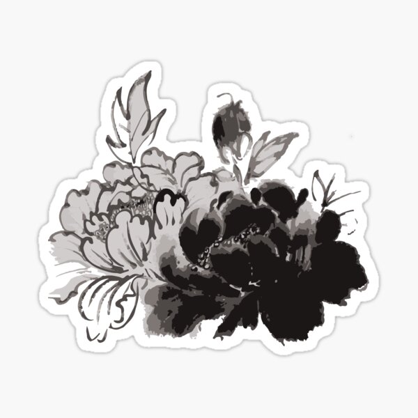 Happyfish33_flower1_Mokdan Sticker