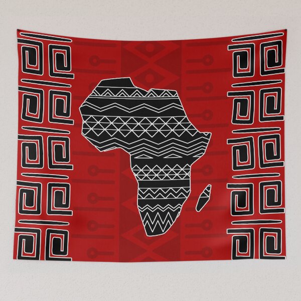 Item preview, African Ethic Ornament Black and red N9 designed and sold by k9printart.