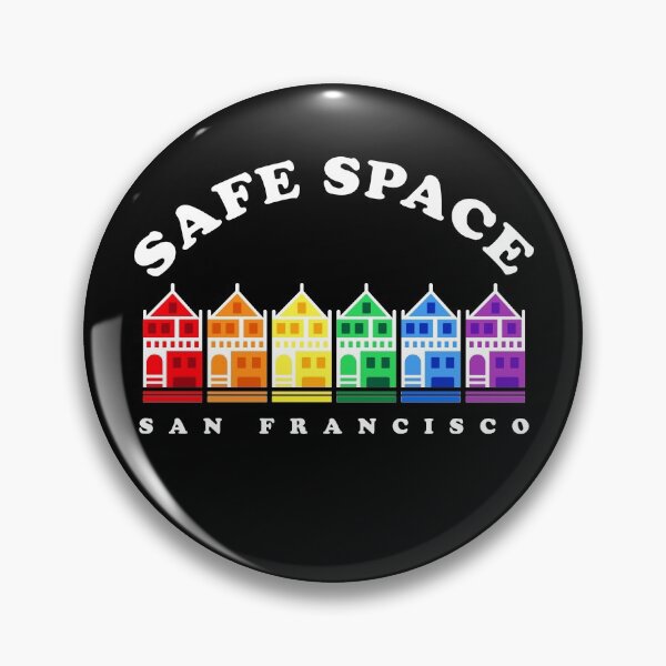 Item preview, LGBTQ Sign Safe Space, SF Painted Ladies, Gay PRIDE Month designed and sold by aronia.