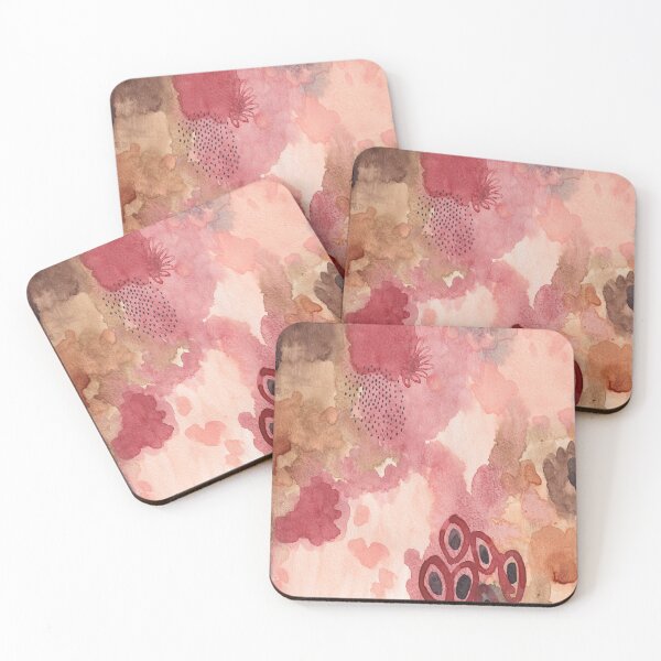 Item preview, Atmospheric pink abstract art designed and sold by JadeWuArt.