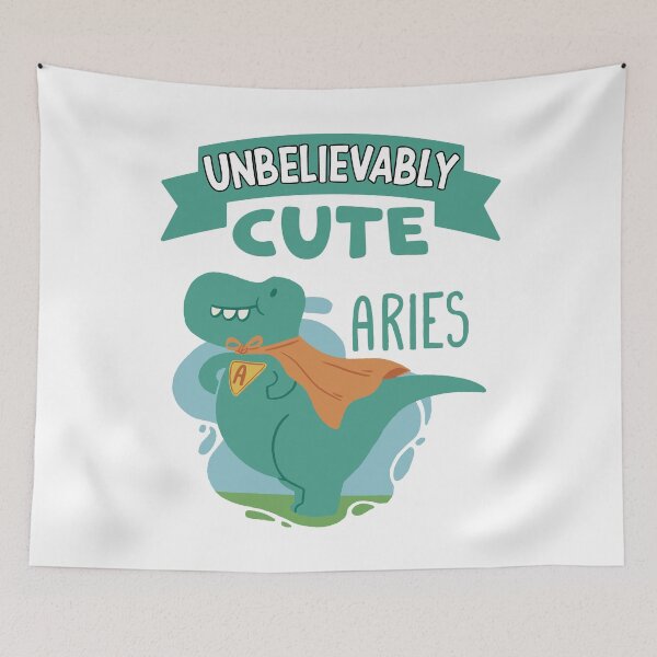 Item preview, Unbelievably Cute Aries Zodiac Sign Horoscope Cute Dinosaur designed and sold by RJ-Art.