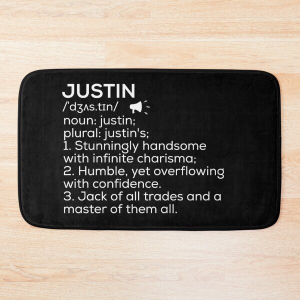 Item preview, Justin Name Definition designed and sold by Teelogic.