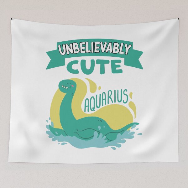 Item preview, Unbelievably Cute Aquarius Zodiac Sign Horoscope Cute Dino designed and sold by RJ-Art.
