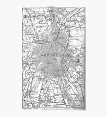 Vintage Map of Brussels Belgium (1905) Photographic Print
