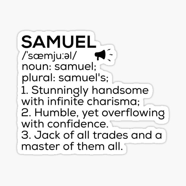 Samuel Name Stickers Redbubble