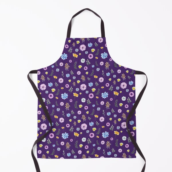 Item preview, Blue, Purple, and Yellow Flowers in Watercolor Surface Pattern Design designed and sold by MyQueendom.