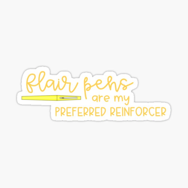 Flair Pens - Teach the Rainbow Sticker for Sale by schoolpsychlife