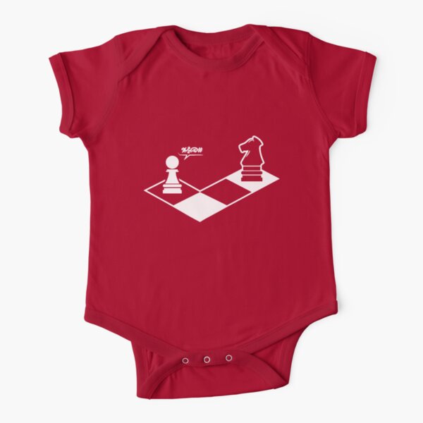 funny chess shirt chess player Short Sleeve Baby One-Piece